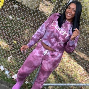 Calvin Klein TIE DYE SWEATSUIT!💗